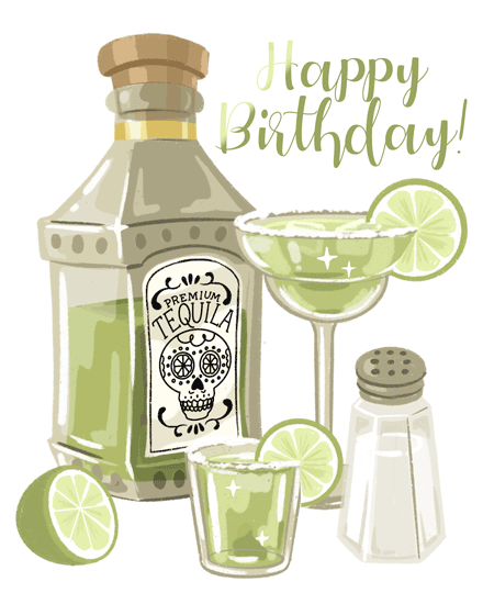 birthday lime tequila liquor alcohol beverage salt cocktail sparkle star