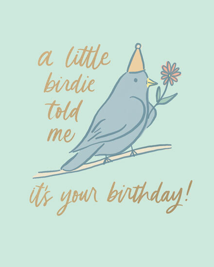 birthday little birdie told me party hat flower