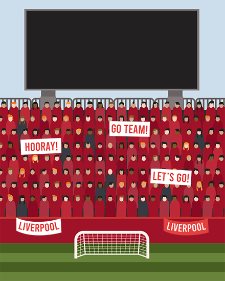birthday liverpool football fans crowd cheer kopites anfield reds premier league