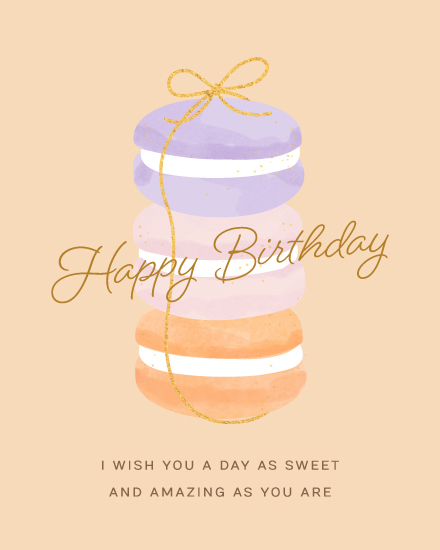 birthday macaroons sweet amazing gold