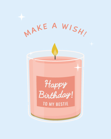 birthday make a wish candle votive