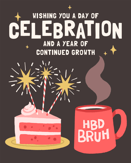 birthday male coworker coffee cake sparkle star hbd dad