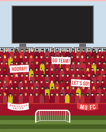 birthday manchester united football club red devils fans crowd poc