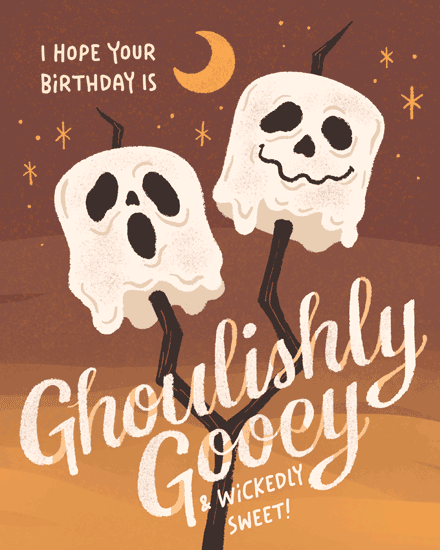 birthday marshmallow halloween ghouls ghost