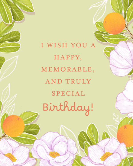 birthday may you bloom gg orange flower