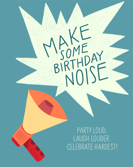 birthday megaphone loud