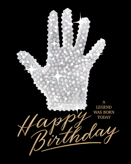 birthday michael jackson glove sparkle gold
