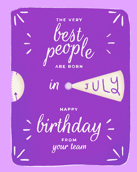 month reveal july GG birthday card wheel 7 colleague coworker