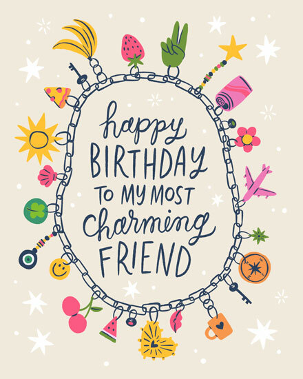 birthday most charming friend charm bracelet bestie