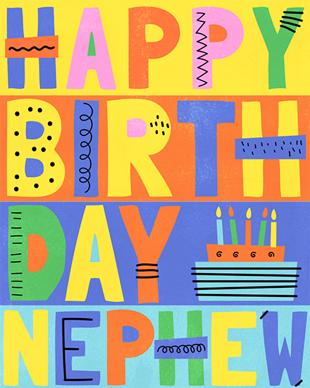 birthday nephew cake doodle pattern