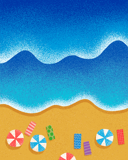 birthday ocean sea sand umbrella beach seaside  waves