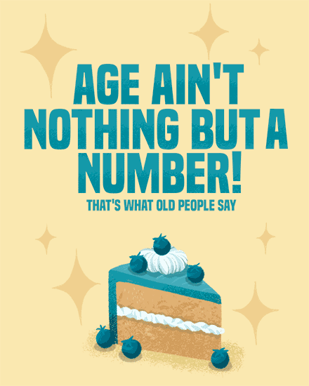 birthday card old cake