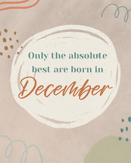 happy birthday card only the best december astronomy