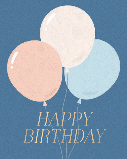 birthday pastel simple balloons