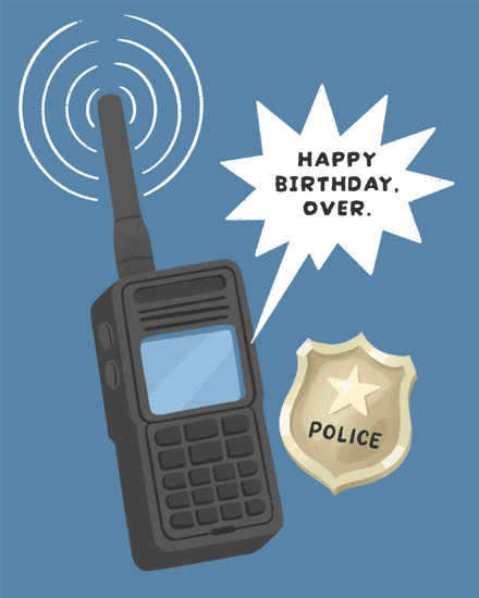 birthday police radio badge signal 