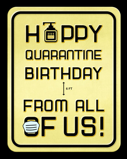 happy birthday card quarantine birthday