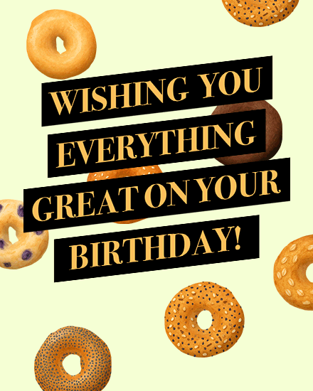 birthday raining bagels falling flavors