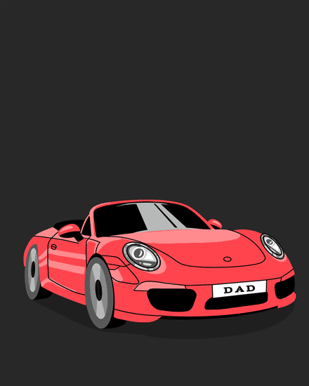 birthday red porsche dad confetti poppers