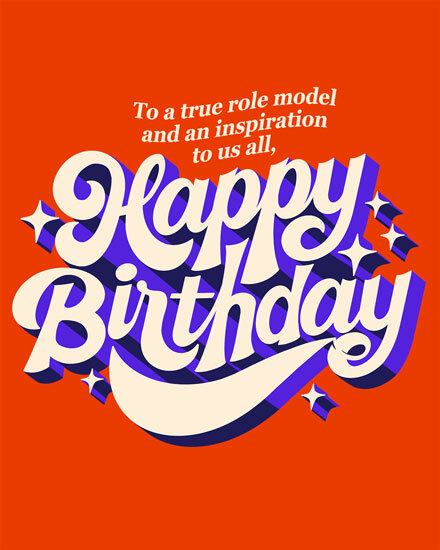 birthday retro lettering vintage