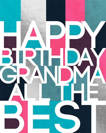 birthday card happy birthday grandma all the best girly