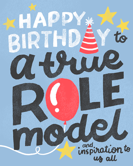 birthday role model party hat balloon star