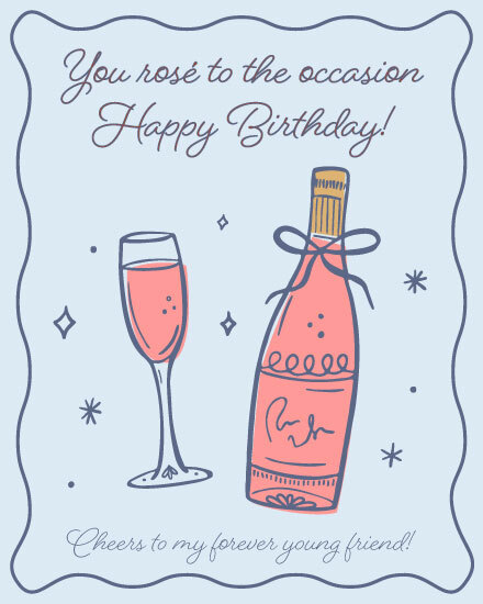 birthday rose to the occasion gg alcohol wine champagne friend