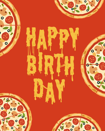 birthday rotating pizza