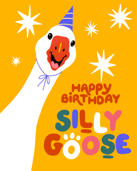 birthday silly goose party hat sparkle