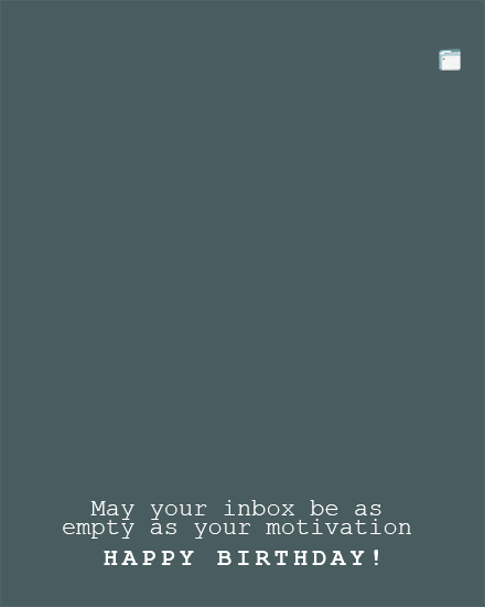 birthday snarky inbox message email envelope