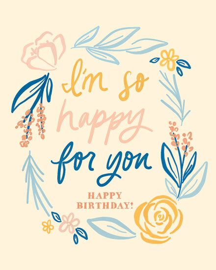 birthday so happy for you florals gg