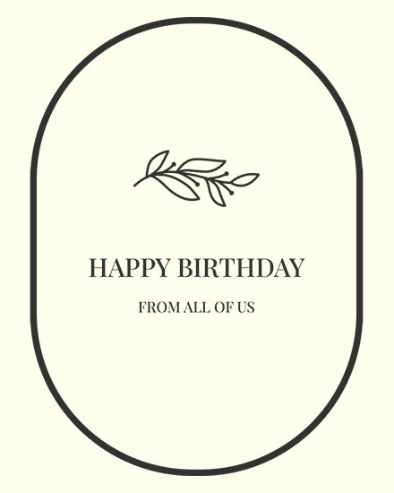 birthday sophisticated leaf