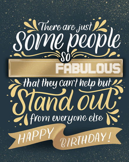 birthday stand out people lights ribbon gold