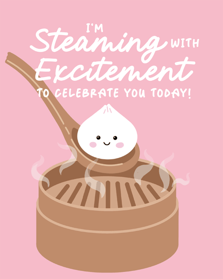birthday steamed asian dumpling cute