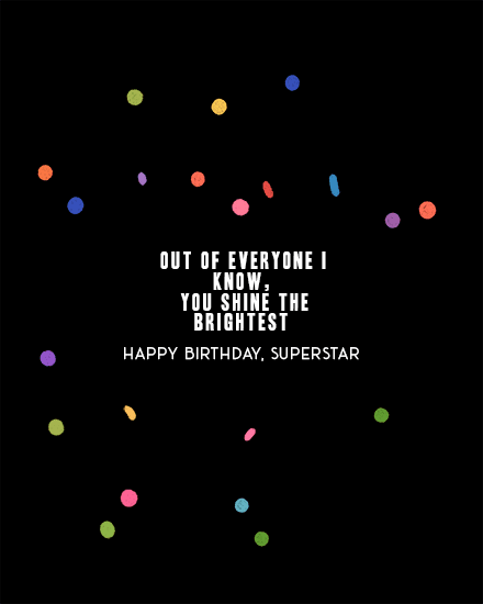 birthday superstar confetti
