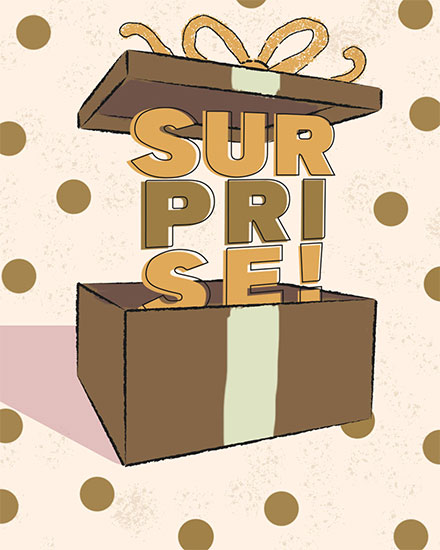 happy birthday card surprise