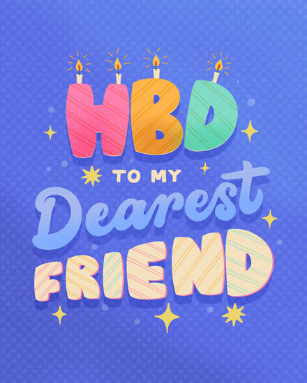 birthday to my dearest friend candle star