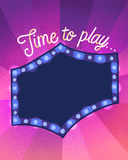 birthday trivia game show light 