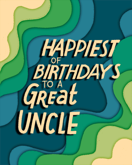 birthday card uncle colorful swirls