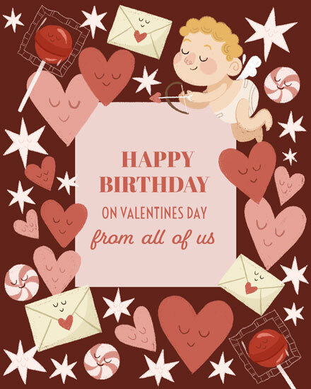 birthday valentines birthday gg cupid angel lollipop heart envelope message star candy love