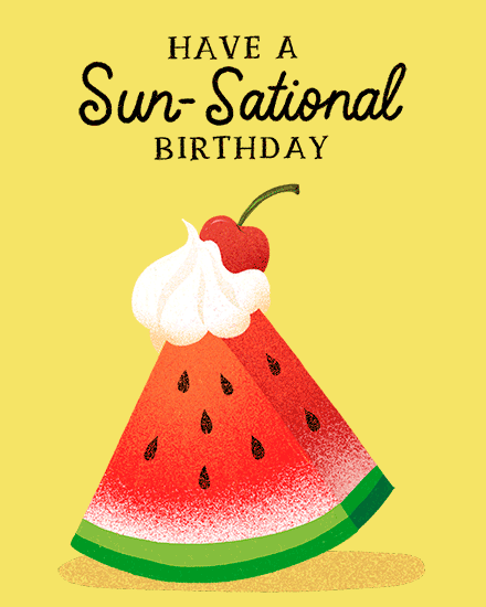birthday watermelon sun pun cream cherry
