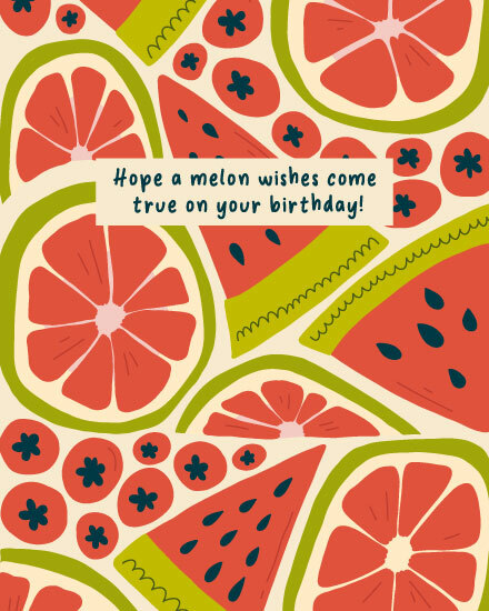 watermelon tomato orange melon birthday wishes pun