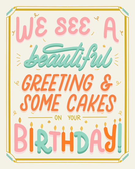 birthday card we see corporate professional