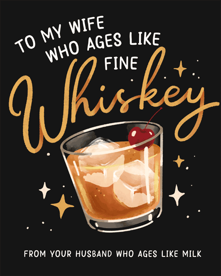 birthday wife whiskey funny husband