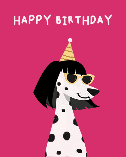 birthday wig dog sunglass dalmatian hat