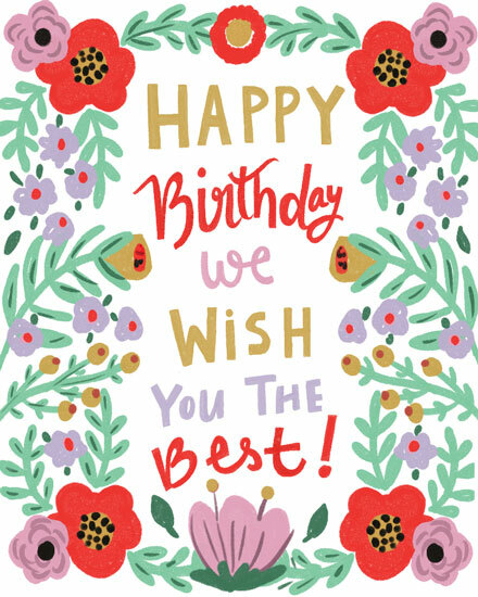 birthday wish you the best flower floral plants