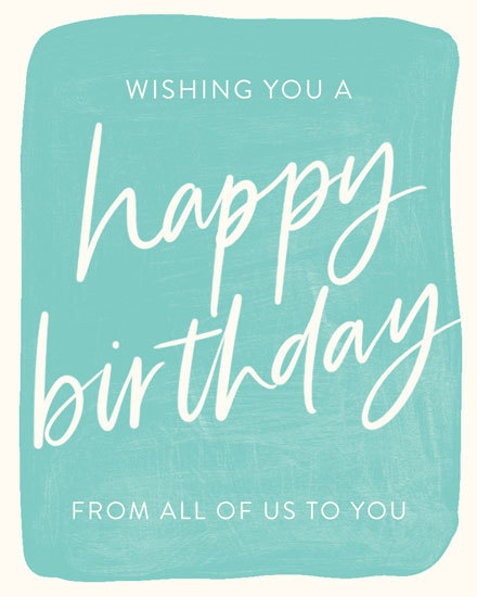 birthday card wishing you, typography corporate professional