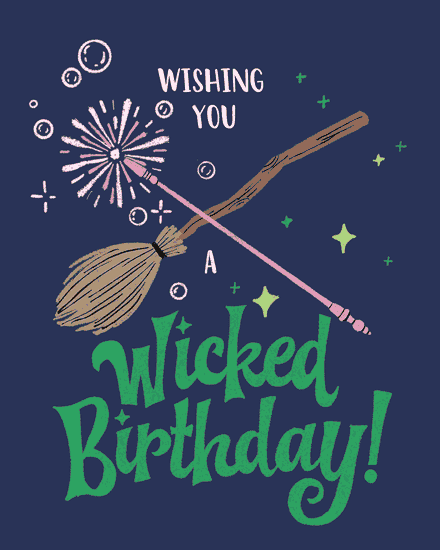 birthday wizard oz wicked broom wand magic sparkle