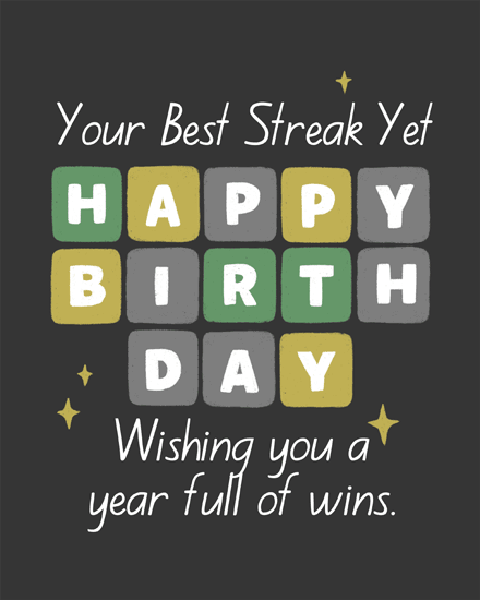 Dark chalkboard-style design with colorful block letters and message “Your Best Streak Yet.”