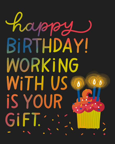 birthday working with us your gift cupcake candle sprinkle