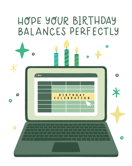 birthday by profession accounting spreadsheet excel balance